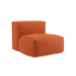 Soft Sofa Indoor Sitzmodul in orangefarbenem Jaquardstoff mit weicher Polsterung und moderner Form