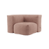 Soft Sofa Indoor Corner in Corduroy Rose mit breiten Rippen, modernes modulares Sofa für Innenräume.