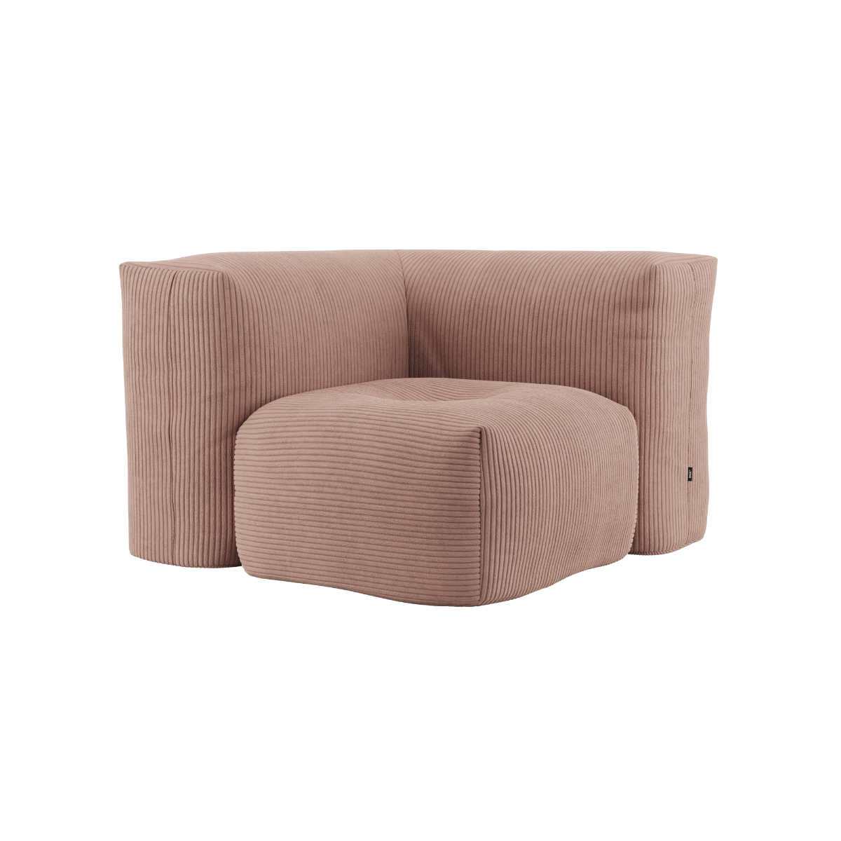 Soft Sofa Indoor Corner Sofa mit weichem Corduroy - Stoff in Rosé, modulare Form ohne Gestell. | Soft Sofa Indoor - Corner - Teddy Beige | SACKit