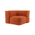 Soft Sofa Indoor Corner in orangefarbenem Jaquardstoff, weiche modulare Sofaecke ohne Gestell | Soft Sofa Indoor - Corner - Teddy Beige | SACKit