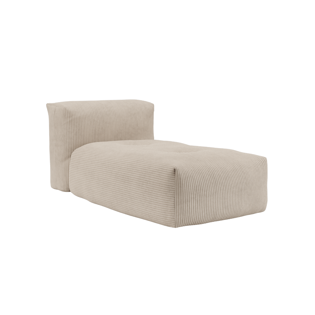 Soft Sofa Indoor Lounger in beige Corduroy Stoff mit modularer Bauweise und weicher Polsterung