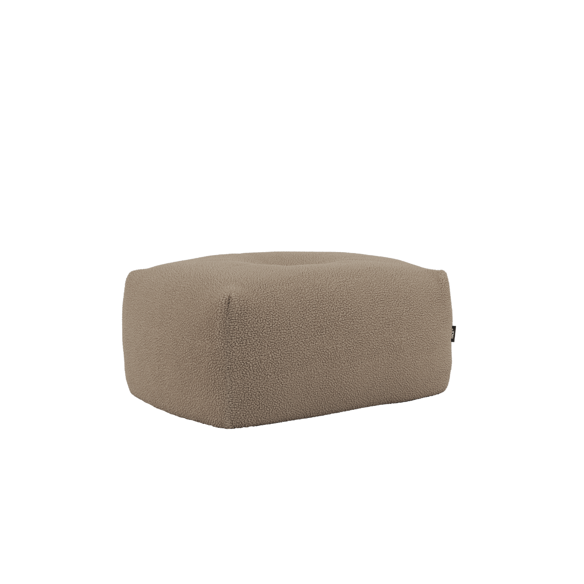 Soft Sofa Indoor Pouf in Teddy Brown Stoff mit weicher Polsterung und rutschfester Unterseite