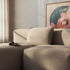 Rechteckiges Soft Sofa Indoor Cushion in Teddy Beige mit weichem Polyesterbezug.