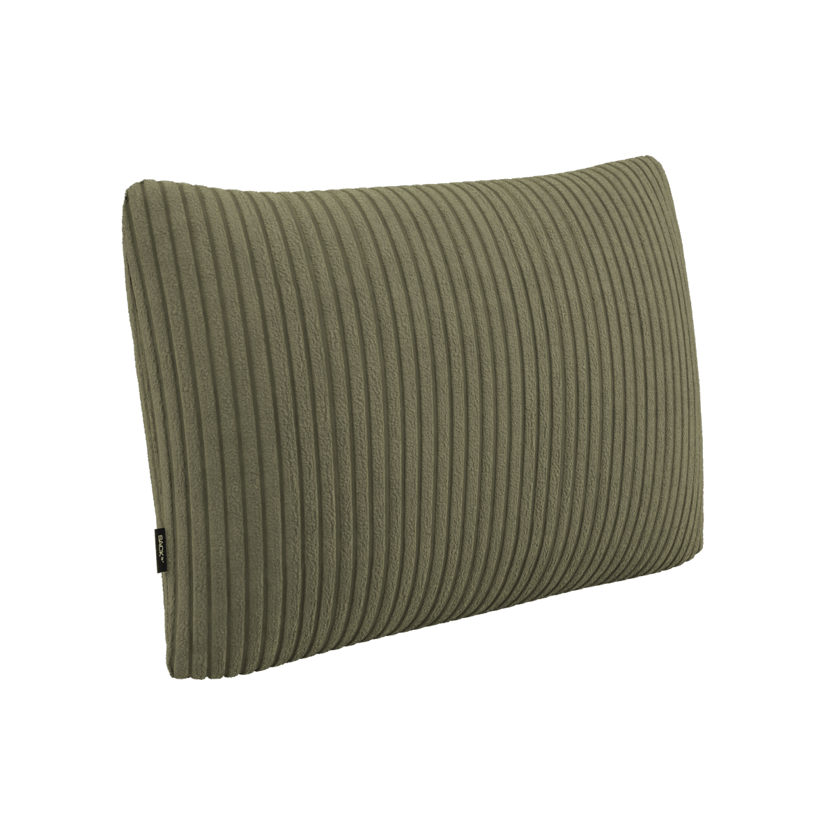 Rechteckiges Soft Sofa Indoor Cushion in Corduroy Olive mit abnehmbarem Bezug aus Cordstoff. | Soft Sofa Indoor - Cushion - Corduroy Olive | SACKit