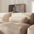 Langes Bolster - Kissen aus Teddy Beige Stoff auf Soft Sofa Indoor, gemütlich und formstabil. | Soft Sofa Indoor - Bolster Cushion - Corduroy Beige | SACKit