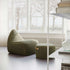 Runder SACKit Pouf Indoor in Corduroy Rose mit Kaltschaumfüllung und rutschfester Unterseite | SACKit Pouf Indoor - Cosmo Olive | SACKit