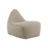 SACKit Chair Indoor Sækkestol i Teddy Beige tekstil med rund, blød form og lav ryg.