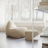 SACKit Chair Indoor Sessel in weichem Cosmo Beige Stoff mit runder Form und Kaltschaumfüllung | SACKit Chair Indoor - Teddy Beige | SACKit