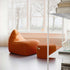 SACKit Chair Indoor Sessel in orangefarbenem Jaquard-Stoff mit runder, weicher Form und Kaltschaumfüllung