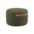 Runder SACKit Pouf Indoor aus Corduroy-Stoff in Olive mit Kaltschaumfüllung und rutschfester Unterseite