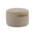 Runder SACKit Pouf Indoor in Teddy Beige mit Kaltschaumfüllung und rutschfester Unterseite