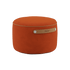 Runder SACKit Pouf Indoor in Orange Jaquard mit Kaltschaumfüllung und rutschfesten Punkten unten