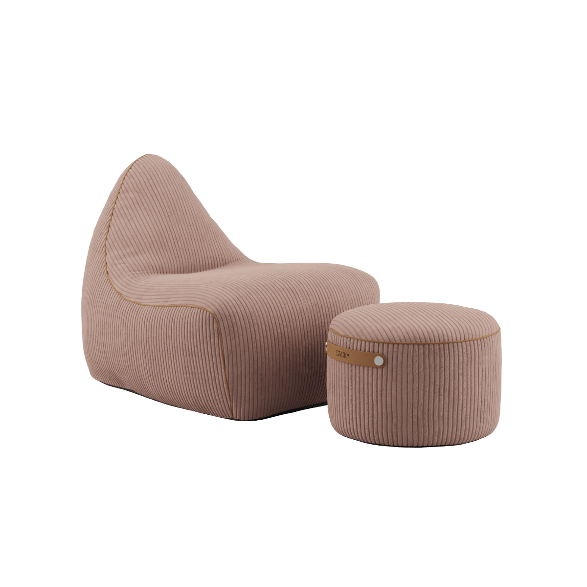 SACKit Chair & Pouf Indoor in Corduroy Rose mit weicher Polsterung und modernem Design. | SACKit Chair & Pouf Indoor - Corduroy Rose | SACKit