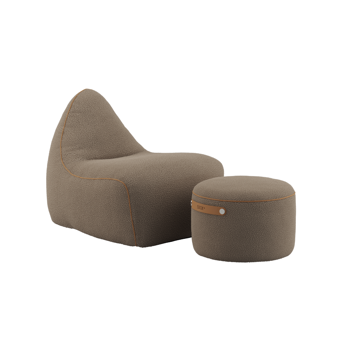 SACKit Chair & Pouf Indoor in Teddy Brown Textil mit weicher Polsterung und rutschfester Unterseite | SACKit Chair & Pouf Indoor - Teddy Brown | SACKit