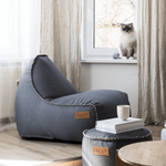 Canvas Lounge Chair & Pouf | Canvas Lounge Chair & Pouf - Canvas Petrol | SACKit