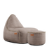 Canvas Lounge Chair und Pouf in petrolfarbenem Canvas - Stoff mit handgenähten Stichen, formstabil und weich. | Canvas Lounge Chair & Pouf - Canvas Petrol | SACKit