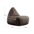 Canvas Lounge Chair und Pouf in petrolfarbenem Canvas mit weicher Polsterung und handgenähten Stichen | Canvas Lounge Chair & Pouf - Canvas Brown | SACKit