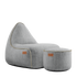 Cobana Lounge Chair und Pouf in Cobana Sand Melange, weicher Sitzsack mit Rückenlehne und passendem Hocker | Cobana Lounge Chair & Pouf - Cobana Sand Melange | SACKit