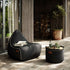 Cobana Lounge Chair und Pouf in Cobana Grey, moderner Loungesessel mit passendem Hocker.