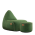 Grüner Cobana Lounge Chair mit passendem Pouf aus Olefin - Fasermischung, modern und gemütlich. | Cobana Lounge Chair & Pouf - Cobana Green | SACKit