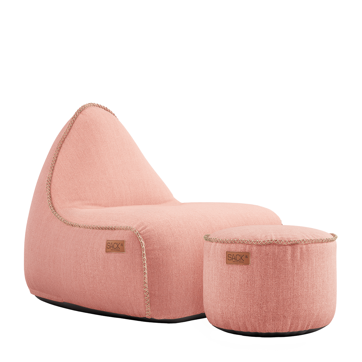 Cobana Lounge Chair & Pouf | Cobana Lounge Chair & Pouf - Cobana Rose | SACKit
