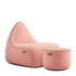 Cobana Lounge Chair und Pouf in sanftem Rosé, bequemer Sitzsack mit Rückenlehne, innen und außen nutzbar. | Cobana Lounge Chair & Pouf - Cobana Rose | SACKit