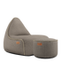 Cobana Lounge Chair und Pouf in taupefarbenem, wasserabweisendem Olefin - Gewebe mit handgenähten Nähten | Cobana Lounge Chair & Pouf - Cobana Taupe | SACKit