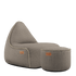 Cobana Lounge Chair und Pouf in taupefarbenem, wasserabweisendem Olefin - Gewebe mit handgenähten Nähten | Cobana Lounge Chair & Pouf - Cobana Taupe | SACKit