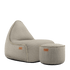 Cobana Lounge Chair und Pouf in Kirra Sand, weicher Sitzsack mit Rückenlehne und passendem Hocker | Cobana Lounge Chair & Pouf - Kirra Sand | SACKit