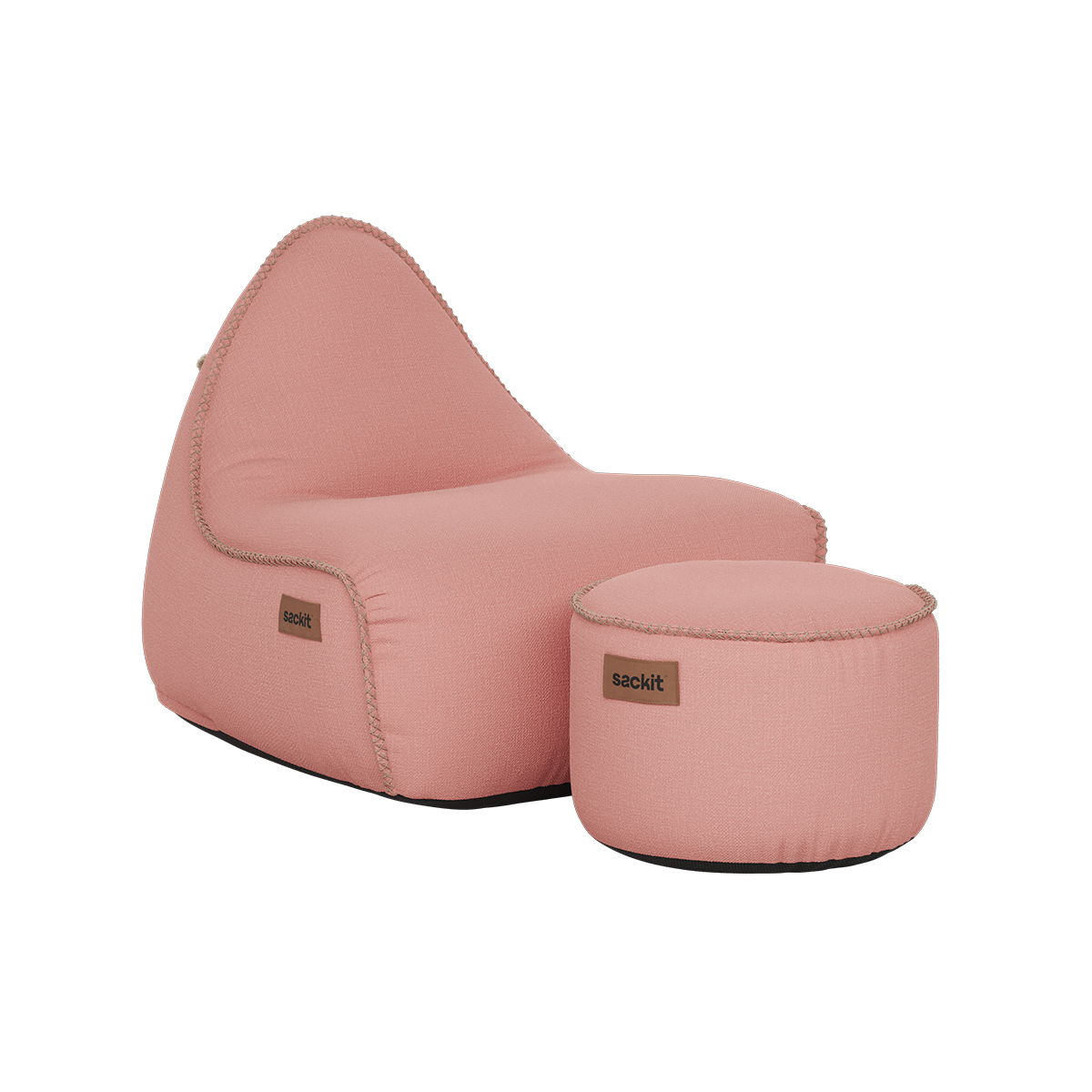 Cobana Lounge Chair & Pouf | Cobana Lounge Chair & Pouf - Kirra Rose | SACKit