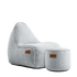 Cobana Junior Lounge Chair und Pouf in Sand Melange, weicher Sitzsack für Kinder, rund und formstabil