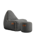 Cobana Junior Lounge Chair und Pouf in grauem Olefin - Stoff, formstabil und wasserabweisend. | Cobana Junior Lounge Chair & Pouf - Cobana Grey | SACKit
