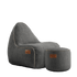 Cobana Junior Lounge Chair und Pouf in grauem Olefin - Stoff, formstabil und wasserabweisend. | Cobana Junior Lounge Chair & Pouf - Cobana Grey | SACKit