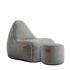 Cobana Junior Lounge Chair und Pouf in sandfarbenem Melange, weicher Sitzsack für Kinder. | Cobana Junior Lounge Chair & Pouf - Cobana Grey | SACKit