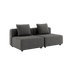Cobana Lounge Sofa 2 - Sitzer in Grau ohne Armlehnen und Hocker, modernes Outdoor - Modulsofa. | Cobana Lounge Sofa - 2 seater - Cobana Grey Ohne Armlehnen Ohne Hocker | SACKit