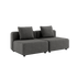 Cobana Lounge Sofa 2 - Sitzer in Grau ohne Armlehnen und Hocker, modernes Outdoor - Modulsofa. | Cobana Lounge Sofa - 2 seater - Cobana Grey Ohne Armlehnen Ohne Hocker | SACKit