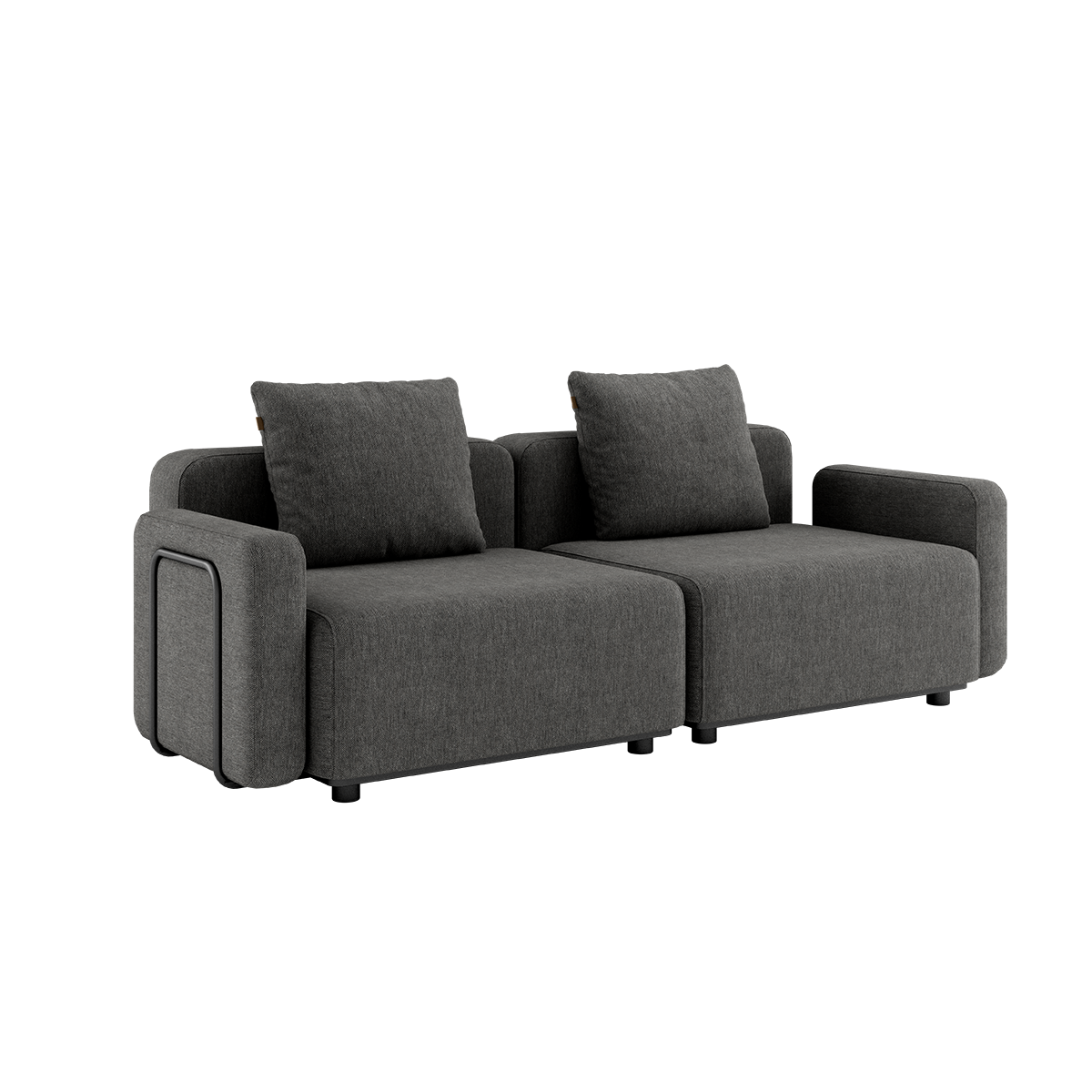 Cobana Lounge Sofa 2 - Sitzer in Grau mit Armlehnen ohne Hocker, modernes Outdoor - Design | Cobana Lounge Sofa - 2 seater - Cobana Grey Mit Armlehnen Ohne Hocker | SACKit
