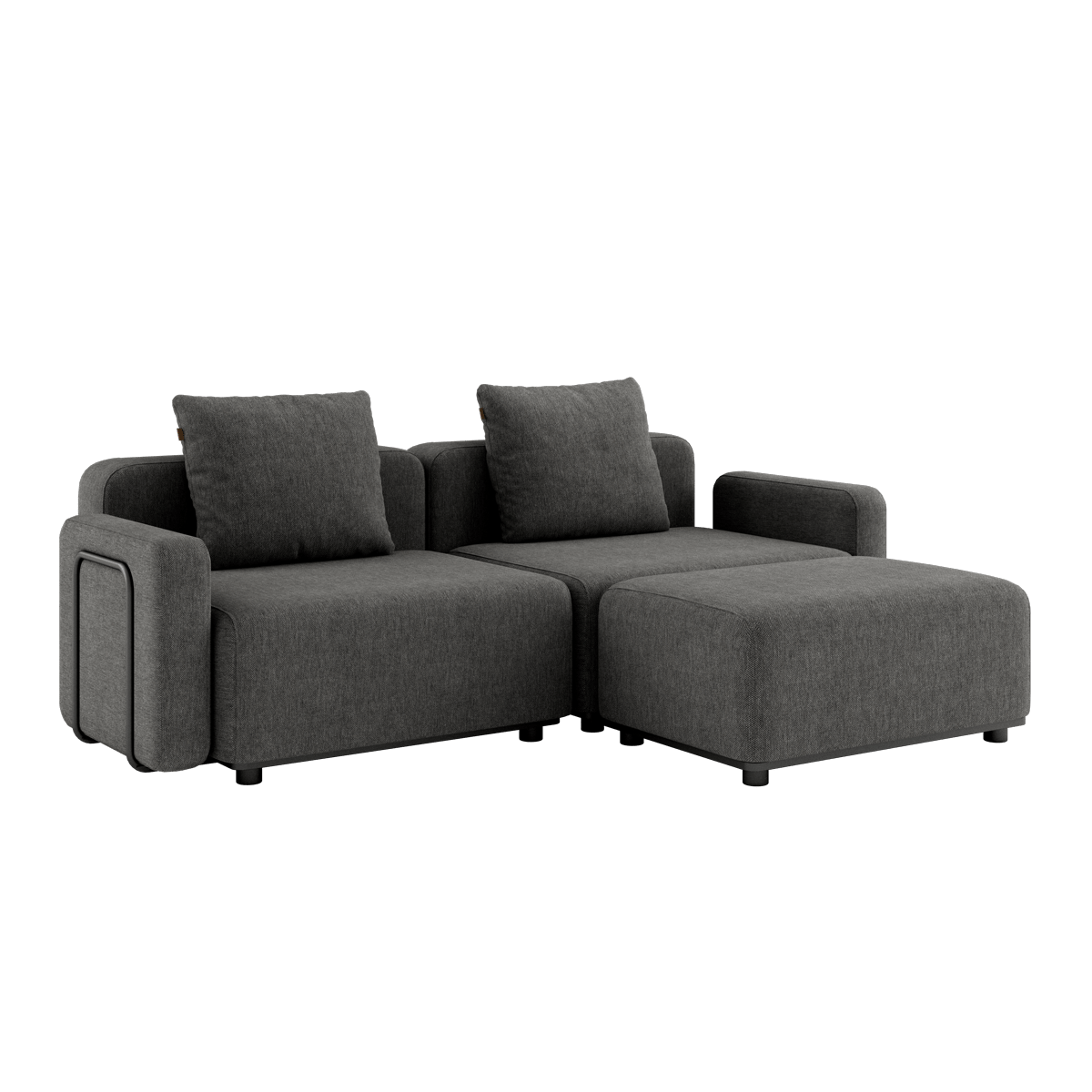 Cobana Lounge Sofa - 2 seater | Cobana Lounge Sofa - 2 seater - Cobana Grey Mit Armlehnen Mit Hocker | SACKit