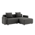 Cobana Lounge Sofa in Grau mit Armlehnen und Hocker, modernes Outdoor - Sofa mit klaren Linien. | Cobana Lounge Sofa - 2 seater - Cobana Grey Mit Armlehnen Mit Hocker | SACKit