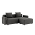Cobana Lounge Sofa in Grau mit Armlehnen und Hocker, modernes Outdoor - Sofa mit klaren Linien. | Cobana Lounge Sofa - 2 seater - Cobana Grey Mit Armlehnen Mit Hocker | SACKit