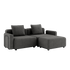 Cobana Lounge Sofa in Grau mit Armlehnen und Hocker, modernes Outdoor - Sofa mit klaren Linien. | Cobana Lounge Sofa - 2 seater - Cobana Grey Mit Armlehnen Mit Hocker | SACKit