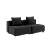 Schwarzes Cobana Lounge Sofa ohne Armlehnen und Hocker, modernes Outdoor - Modulsofa mit klaren Linien. | Cobana Lounge Sofa - 2 seater - Cobana Black Ohne Armlehnen Ohne Hocker | SACKit