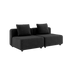 Schwarzes Cobana Lounge Sofa ohne Armlehnen und Hocker, modernes Outdoor - Modulsofa mit klaren Linien. | Cobana Lounge Sofa - 2 seater - Cobana Black Ohne Armlehnen Ohne Hocker | SACKit