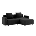 Schwarzes Cobana Lounge Sofa mit Armlehnen und Hocker aus wetterfestem Material für den Außenbereich