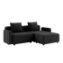 Schwarzes Cobana Lounge Sofa mit Armlehnen und Hocker aus wetterfestem Material für den Außenbereich