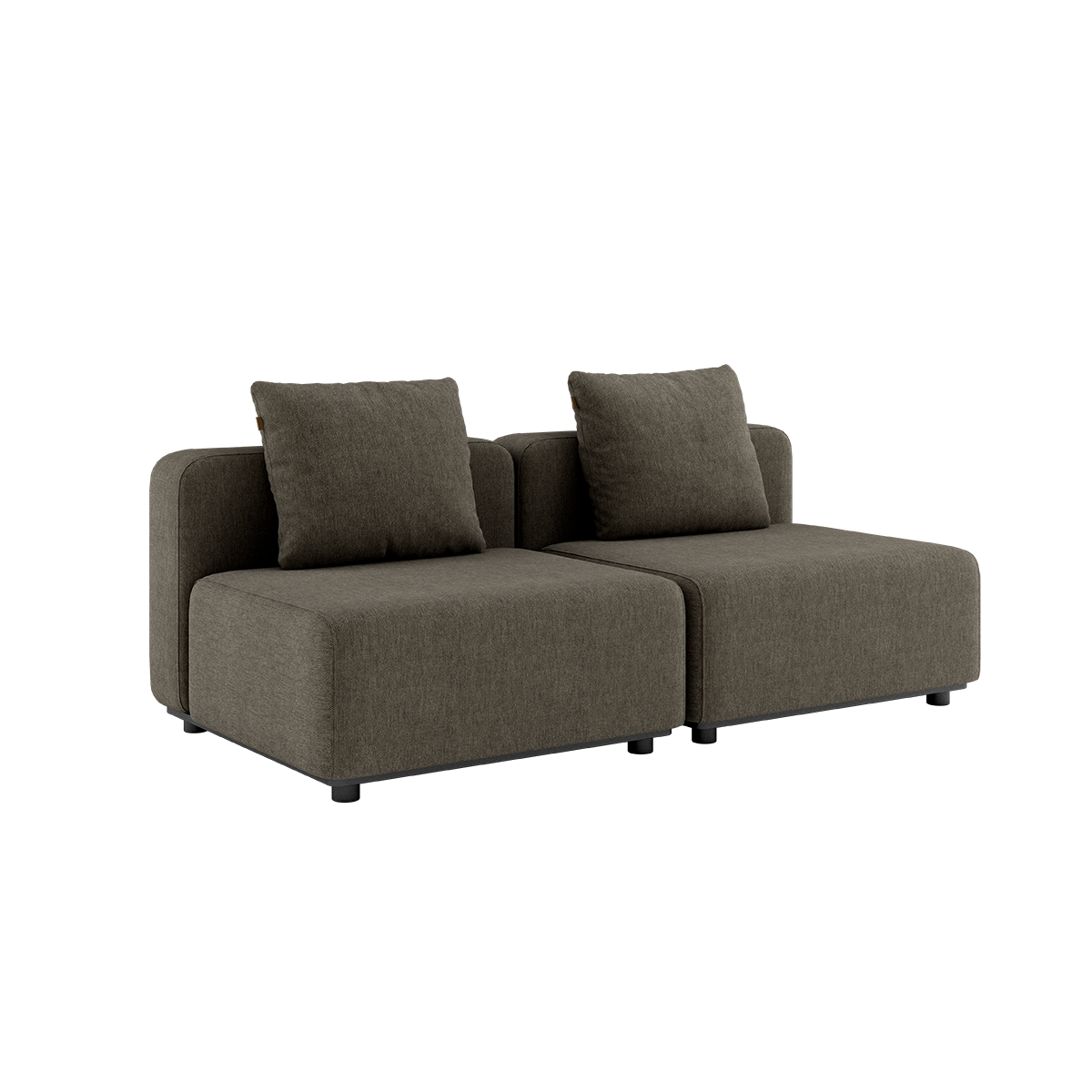 Cobana Lounge Sofa 2 - Sitzer in Braun ohne Armlehnen und Hocker, modernes Outdoor - Modulsofa | Cobana Lounge Sofa - 2 seater - Cobana Brown Ohne Armlehnen Ohne Hocker | SACKit