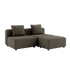 Cobana Lounge Sofa 2 - Sitzer in Cobana Brown ohne Armlehnen mit Hocker, modernes Outdoor - Design | Cobana Lounge Sofa - 2 seater - Cobana Brown Ohne Armlehnen Mit Hocker | SACKit