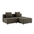 Cobana Lounge Sofa 2 - Sitzer in Cobana Brown ohne Armlehnen mit Hocker, modernes Outdoor - Design | Cobana Lounge Sofa - 2 seater - Cobana Brown Ohne Armlehnen Mit Hocker | SACKit
