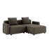 Cobana Lounge Sofa 2 - Sitzer in Braun mit Armlehnen und Hocker, modernes Outdoor - Design aus Aluminium und Olefin. | Cobana Lounge Sofa - 2 seater - Cobana Brown Mit Armlehnen Mit Hocker | SACKit