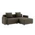 Cobana Lounge Sofa 2 - Sitzer in Braun mit Armlehnen und Hocker, modernes Outdoor - Design aus Aluminium und Olefin. | Cobana Lounge Sofa - 2 seater - Cobana Brown Mit Armlehnen Mit Hocker | SACKit